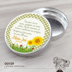 Latinha Personalizada Girassol - 00129