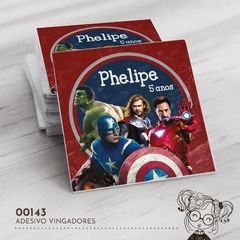 Adesivo Personalizado Vingadores - 00143 - comprar online