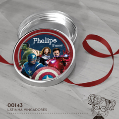 Latinha Personalizada Vingadores - 00143 - comprar online
