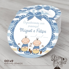 Adesivo Personalizado Nascimento Gêmeos - 00149