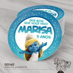 Adesivo Personalizado Smurfette - 00160
