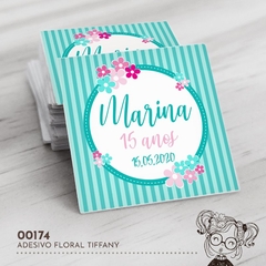 Adesivo Personalizado Floral Tiffany - 00174 - comprar online