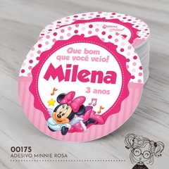 Adesivo Personalizado Minnie Rosa - 00175