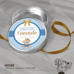 Latinha Personalizada Ursinho Príncipe - 00189 - comprar online