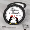 Adesivo Personalizado Casamento Pinguins - 00195