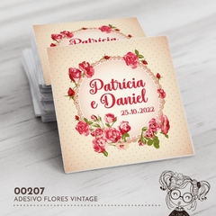 Adesivo Personalizado Floral Vintage - 00207 - comprar online