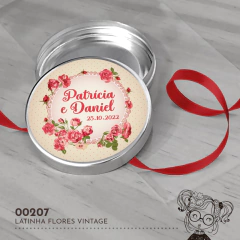 Latinha Personalizada Floral Vintage - 00207 - comprar online