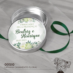 Latinha Personalizada Casamento Floral - 00210 - comprar online