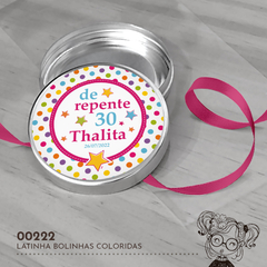 Latinha Personalizada Bolinhas Coloridas - 00222 - comprar online