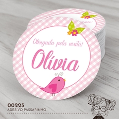 Adesivo Personalizado Passarinho - 00225
