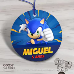 Tag Personalizada Sonic - 00237