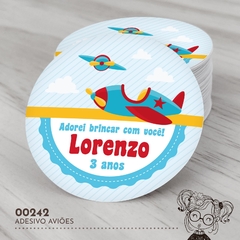 Adesivo Personalizado Aviões - 00242