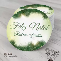 Adesivo Personalizado Natal Folhagens - 00247