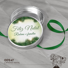 Latinha Personalizada Natal Folhagens - 00247 - comprar online
