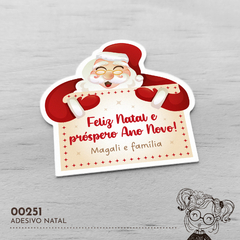 Adesivo Personalizado Natal Papai Noel - 00251