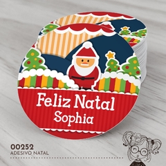 Adesivo Personalizado Natal Papai Noel - 00252