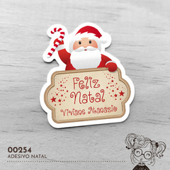 Adesivo Personalizado Natal Papai Noel - 00254