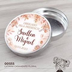 Latinha Personalizada Casamento Floral - 00255