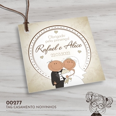 Tag Personalizada Casamento Noivinhos - 00277 - comprar online