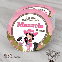 Adesivo Personalizado Cowgirl - 00279