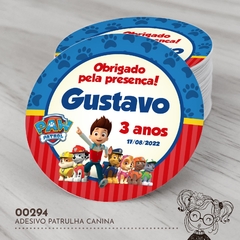 Adesivo Personalizado Patrulha Canina - 00294