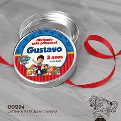 Latinha Personalizada Patrulha Canina - 00294 - comprar online