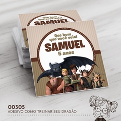 Adesivo Personalizado Como Treinar seu Dragão - 00305 - comprar online