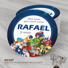 Adesivo Personalizado Transformers Rescue Bots - 00307