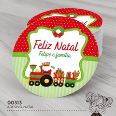 Adesivo Personalizado Natal Papai Noel - 00313