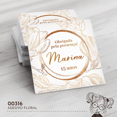 Adesivo Personalizado Floral - 00316 - comprar online