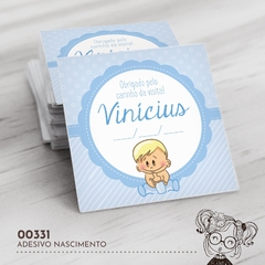 Adesivo Personalizado Nascimento Bebezinho - 00331 - comprar online