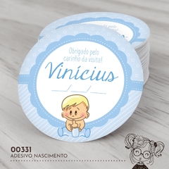Adesivo Personalizado Nascimento Bebezinho - 00331