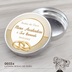 Latinha Personalizada Bodas de Ouro - 00334
