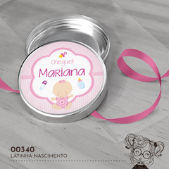 Latinha Personalizada Nascimento Bebezinha - 00340 - comprar online