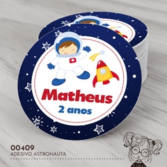 Adesivo Personalizado Astronauta - 00409