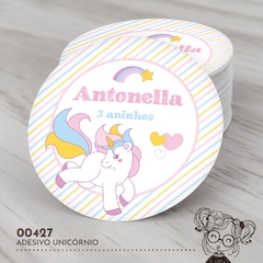 Adesivo Personalizado Unicórnio - 00427