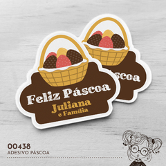 Adesivo Personalizado Páscoa - 00438