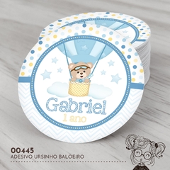 Adesivo Personalizado Ursinho Baloeiro - 00445