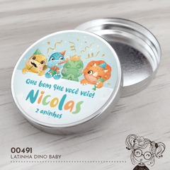 Latinha Personalizada Dino Baby - 00491