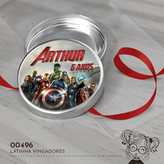 Latinha Personalizada Vingadores - 00496 - comprar online