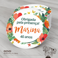 Adesivo Personalizado Floral - 00501