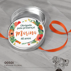 Latinha Personalizada Floral - 00501 - comprar online