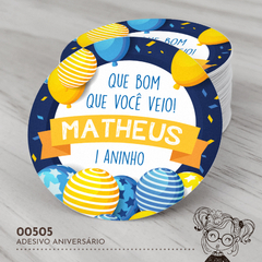Adesivo Personalizado Aniversário - 00505