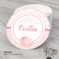 Adesivo Personalizado Passarinho - 00524