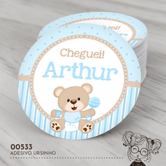 Adesivo Personalizado Ursinho Bebê - 00533