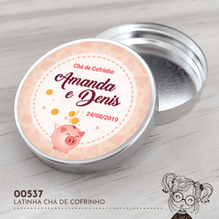 Latinha Personalizada Chá de Cofrinho - 00537