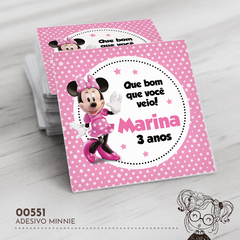 Adesivo Personalizado Minnie Rosa - 00551 - comprar online