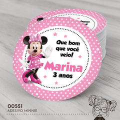 Adesivo Personalizado Minnie Rosa - 00551