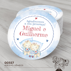 Adesivo Personalizado Gêmeos - 00557