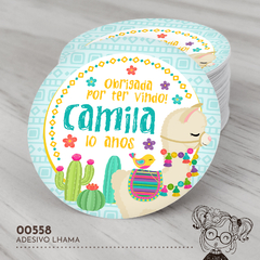 Adesivo Personalizado Lhama - 00558